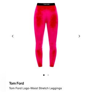 Tom Ford velvet stretch leggings, pink, Medium